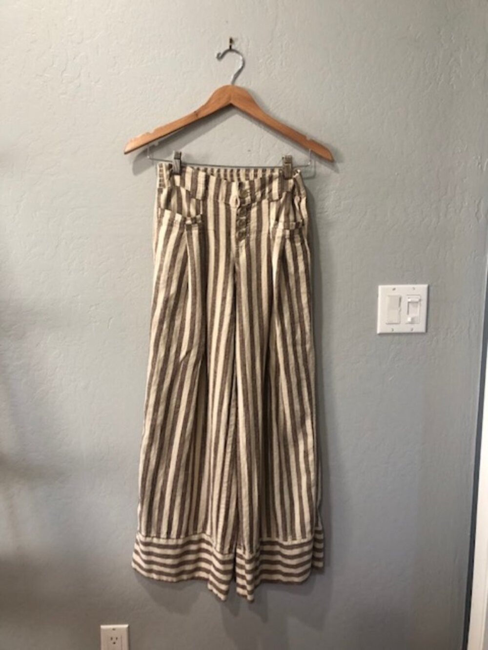 striped linen pants